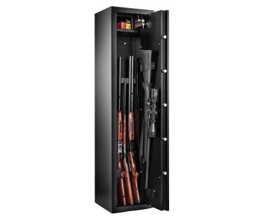Coffre fort Rietti pour 7 armes 1500x350x330 mm - fermeture 1 clef - Porte et parois 2 mm 