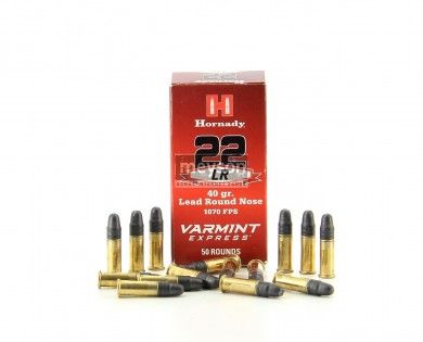 Munitions 22LR 40 gr LRN Varmint Express x 50 Hornady 