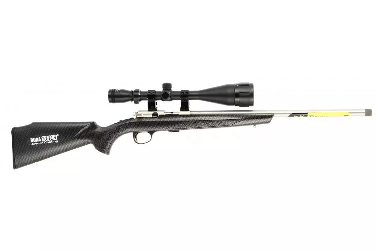 Carabine Browning T-Bolt Compo Carbon Varmint Cal. 22LR Fileté 1/2x20 + Lunette 6-24x50 AO 