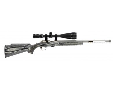 Carabine Browning T-bolt Lamellé Collé gris bleu Cal. 22Lr fileté 1/2x20 + Lunette 6-24x50 AO 