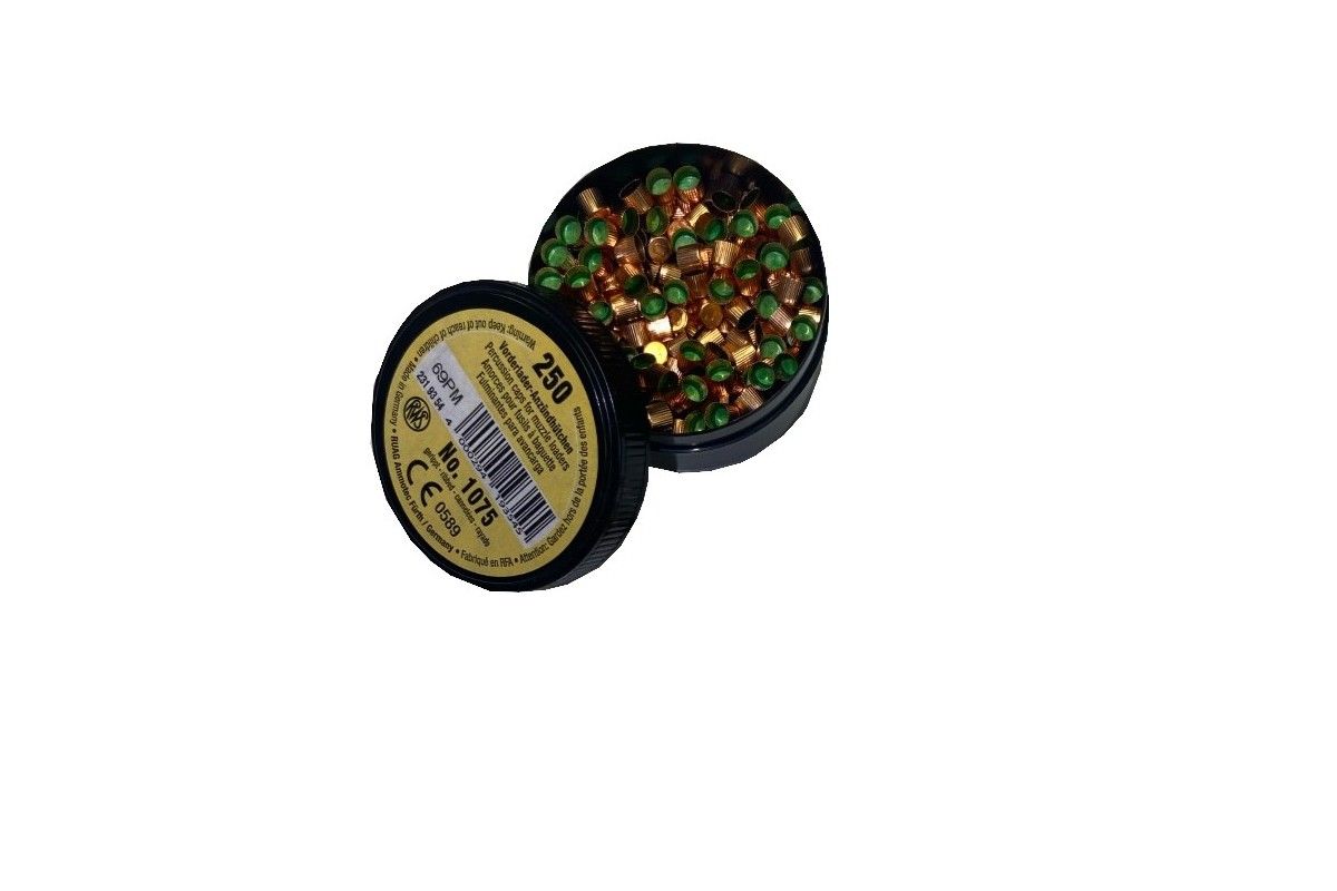 Amorces Cannelées RWS 1075 Pour Revolver à poudre noire Boite de 250 Amorces Cannelées RWS 1075 Pour Revolver à poudre noire Boite de 250