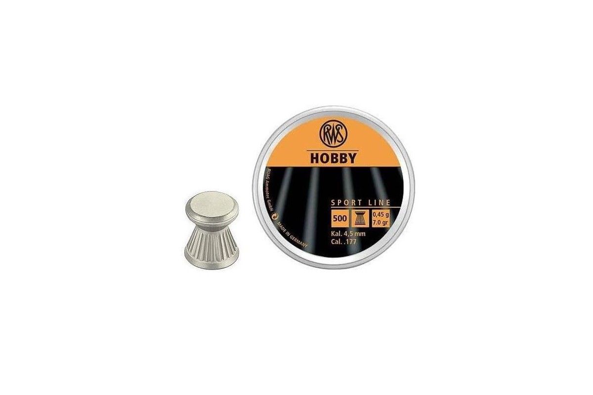 Boite de 500 Plombs RWS Hobby Cal.4.5mm 0.45g Boite de 500 Plombs RWS Hobby Cal.4.5mm 0.45g
