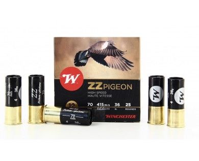 Cartouches Winchester ZZ Calibre 12 36 grammes bourre à jupe 