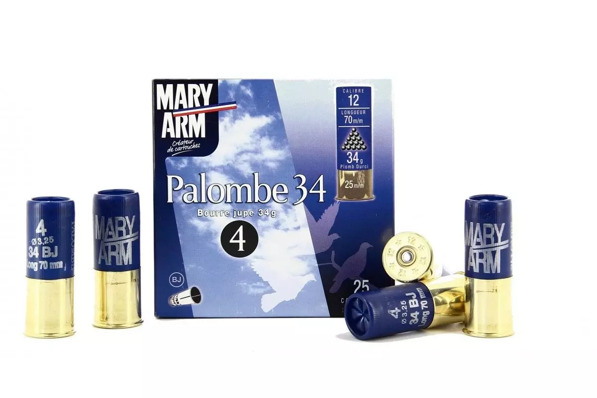 Cartouches Mary-Arm Palombe 34 grammes 