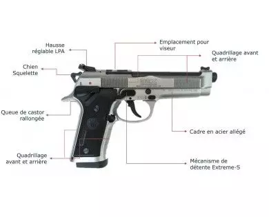 Pistolet BERETTA 92X Performance Defensive calibre 9x19 