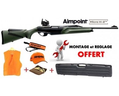 Pack Battue Carabine Benelli Argo Endurance Comfortech verte + Aimpoint Micro H2 