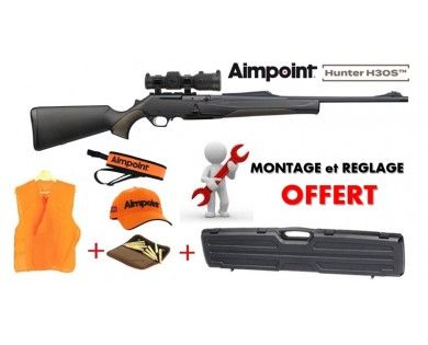 Pack Battue Carabine Browning BAR MK3 COMPO HC Black Brown Fileté 14x100 + Aimpoint H30S 