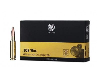 Munitions RWS Calibre 308 Win Target Elite Plus Match - 154Gr 