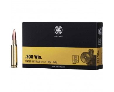 Munitions RWS Calibre 308 Win Target Elite plus MATCH 168 grains 