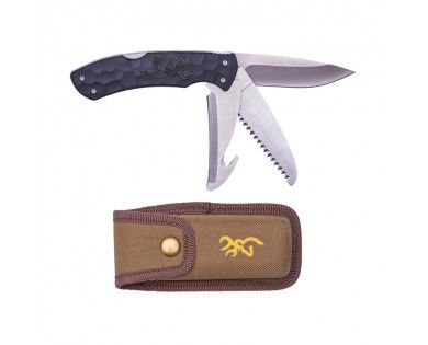 Couteau Browning pliant Primal Kodiak noir Triple lames 