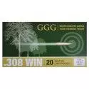 Cartouches GGG calibre 308 Win. HPBT Match 168 grains Sierra 