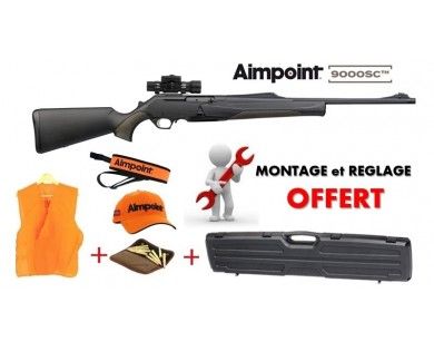 Pack Battue Carabine Browning BAR MK3 COMPO HC Black Brown Fileté 14x100 + Aimpoint 9000 SC 