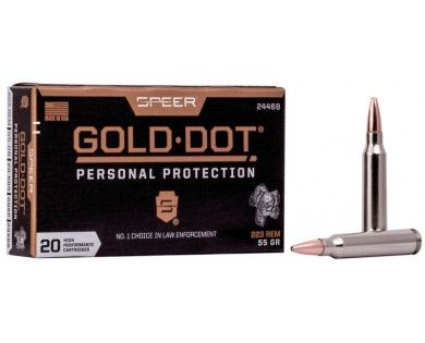 MUNITIONS SPEER GOLD DOT 223 REM 64GR GDSP 
