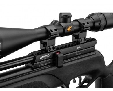 Carabine Gamo HPA PCP synthétique 10 coups calibre 5.5 mm 40 Joules + lunette 6-24x50 + bipied + pompe manuelle 