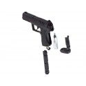 Pistolet Gamo C 15 noir calibre 4.5 mm diabolo/BBs 3,5 Joules 
