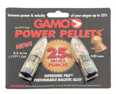 Lot de 100 plombs Gamo PBA Raptor calibre 4.5 mm diabolos 