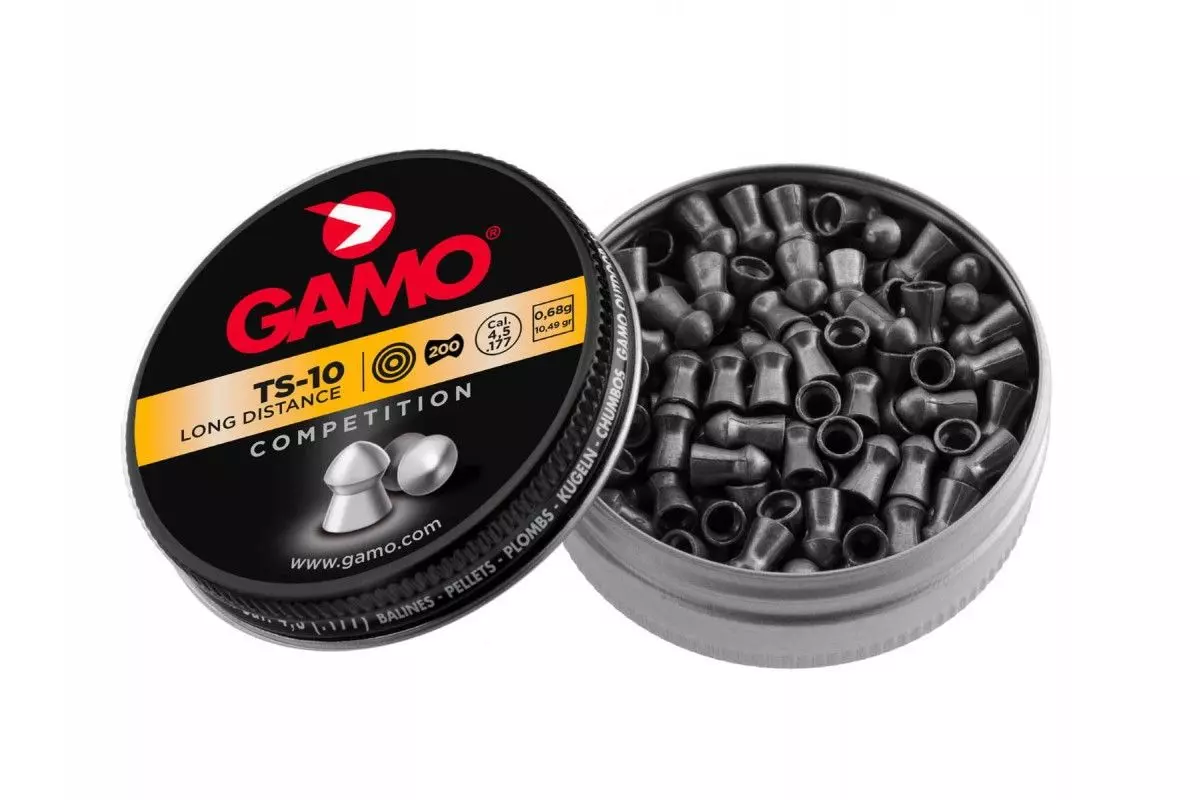 Boîte de 200 plombs Gamo TS-10 Long Distance calibre 4.5 mm diabolos 