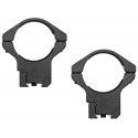 Colliers Gamo 25,4 mm fixes alu BH 10 pour rail de 11 mm 