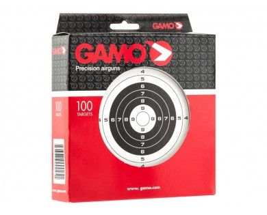 Lot de 100 cibles Gamo cartonnées 14 x 14 cm 