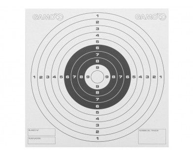 Lot de 100 cibles Gamo cartonnées 14 x 14 cm 