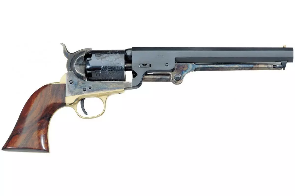 Revolver Uberti 1851 NAVY-OVAL TG .36 7.1/2"" CROSSE GRAVE TIFFANY POUDRE NOIRE 