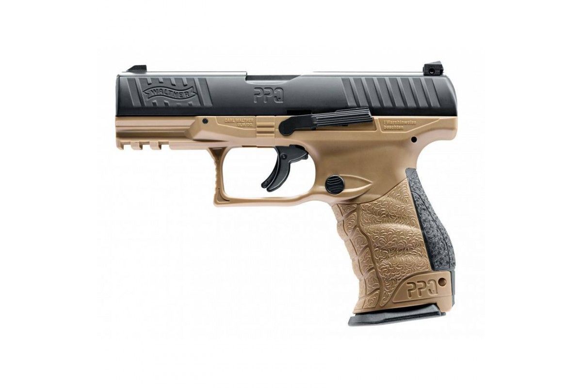 Pistolet de défense Umarex Walther PPQ M2 T4E FDE calibre 43 - 5 joules Pistolet de défense Umarex Walther PPQ M2 T4E FDE calibre 43 - 5 joules