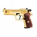 Pistolet Umarex Beretta M92 FS doré 24 carats calibre 4.5 mm diabolo 3,5 Joules 