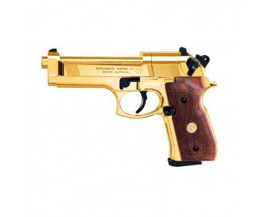 Pistolet Umarex Beretta M92 FS doré 24 carats calibre 4.5 mm diabolo 3,5 Joules 