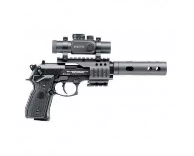 Pistolet Umarex Beretta M92 XX-TREME calibre 4.5 mm diabolo 3,5 Joules + silencieux + viseur point rouge 