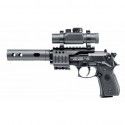 Pistolet Umarex Beretta M92 XX-TREME calibre 4.5 mm diabolo 3,5 Joules + silencieux + viseur point rouge 