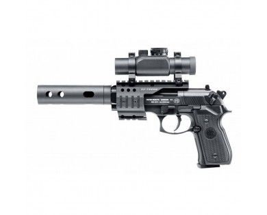 Pistolet Umarex Beretta M92 XX-TREME calibre 4.5 mm diabolo 3,5 Joules + silencieux + viseur point rouge 