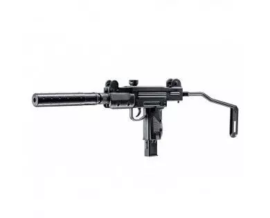 Pistolet Umarex IWI mini Uzi CO2 calibre 4.5 BBs 2,7 Joules + silencieux 