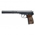 Pistolet Umarex Legends Makarov KGB CO2 calibre 4.5 mm BBs 3 Joules + silencieux 