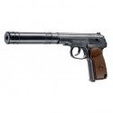 Pistolet Umarex Legends Makarov KGB CO2 calibre 4.5 mm BBs 3 Joules + silencieux 