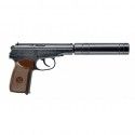 Pistolet Umarex Legends Makarov KGB CO2 calibre 4.5 mm BBs 3 Joules + silencieux 