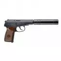 Pistolet Umarex Legends Makarov KGB CO2 calibre 4.5 mm BBs 3 Joules + silencieux 