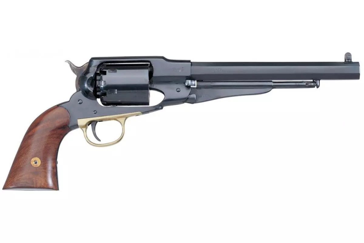 Revolver Uberti 1858 NEW ARMY IMPROVED .44 8"" POUDRE NOIRE BUFALO BILL POIGNEE IVOIRE 