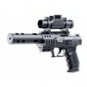 Pistolet Umarex Walther Nighthawk CO2 calibre 4.5 mm diabolo 4 Joules + silencieux + rail + point rouge 