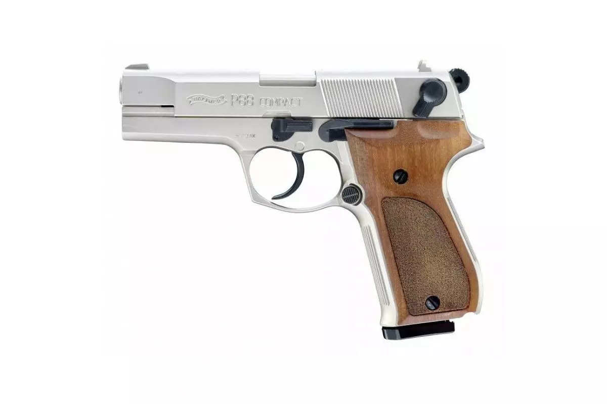Pistolet à blanc Umarex Walther P88 nickel wood 9 mm PAK 