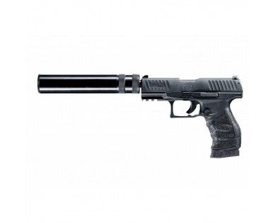 Pistolet à blanc Umarex Walther PPQ M2 Navy noir 9 mm PAK + silencieux 