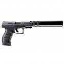 Pistolet à blanc Umarex Walther PPQ M2 Navy noir 9 mm PAK + silencieux 