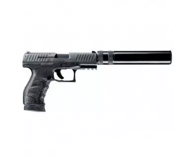 Pistolet à blanc Umarex Walther PPQ M2 Navy noir 9 mm PAK + silencieux 