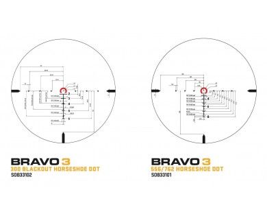 Lunette Sig Sauer Bravo3 3x24 Horseshoe dot 0,5 MOA 