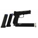 Pistolet CZ 75 SP 01 SHADOW cal 9x19 Fileté avec silencieux A-tec PMM-6 