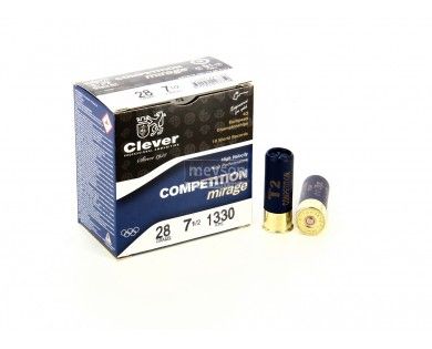 1 boîte de 25 Cartouches Clever T2 Compétition 24 grammes 7.5 calibre 12