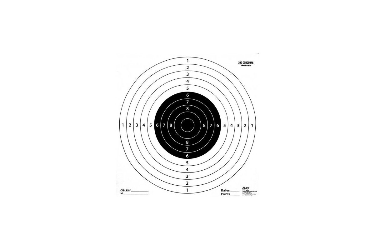 Cible C200 Concours en papier GEF modèle 1975