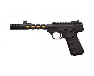 Pistolet Browning Buckmark Vision Black Gold UFX fileté 1/2x28 calibre 22LR 