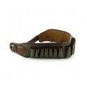 Cartouchière de chasse Toile doublée cuir 20 tubes 