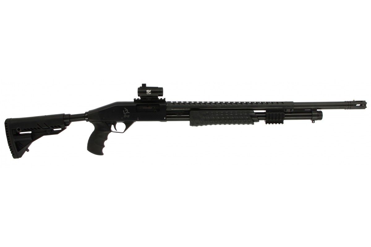 Fusil a pompe Taurus ST-12 Tactical canon de 61 cm 4+1 coups + Viseur Point rouge et Cartouches Fusil a pompe Taurus ST-12 Tactical canon de 61 cm 4+1 coups + Viseur Point rouge et Cartouches