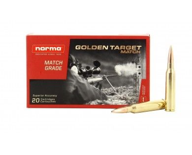 MUNITIONS NORMA 338 LAPUA MAG GOLDEN TARGET 16.2G /250GRS 